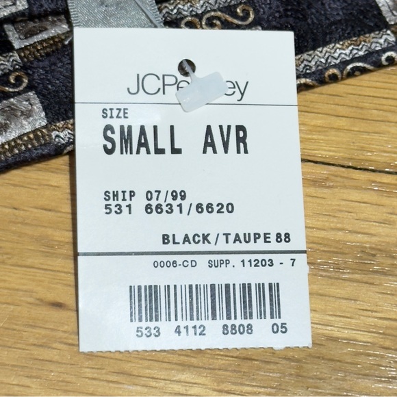 NEW Vtg Stafford Black and Gold Geometric Tie - Picture 3 of 5